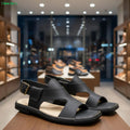 Moodora Men’s Premium Black Panjadara Chappal – Handmade Leather