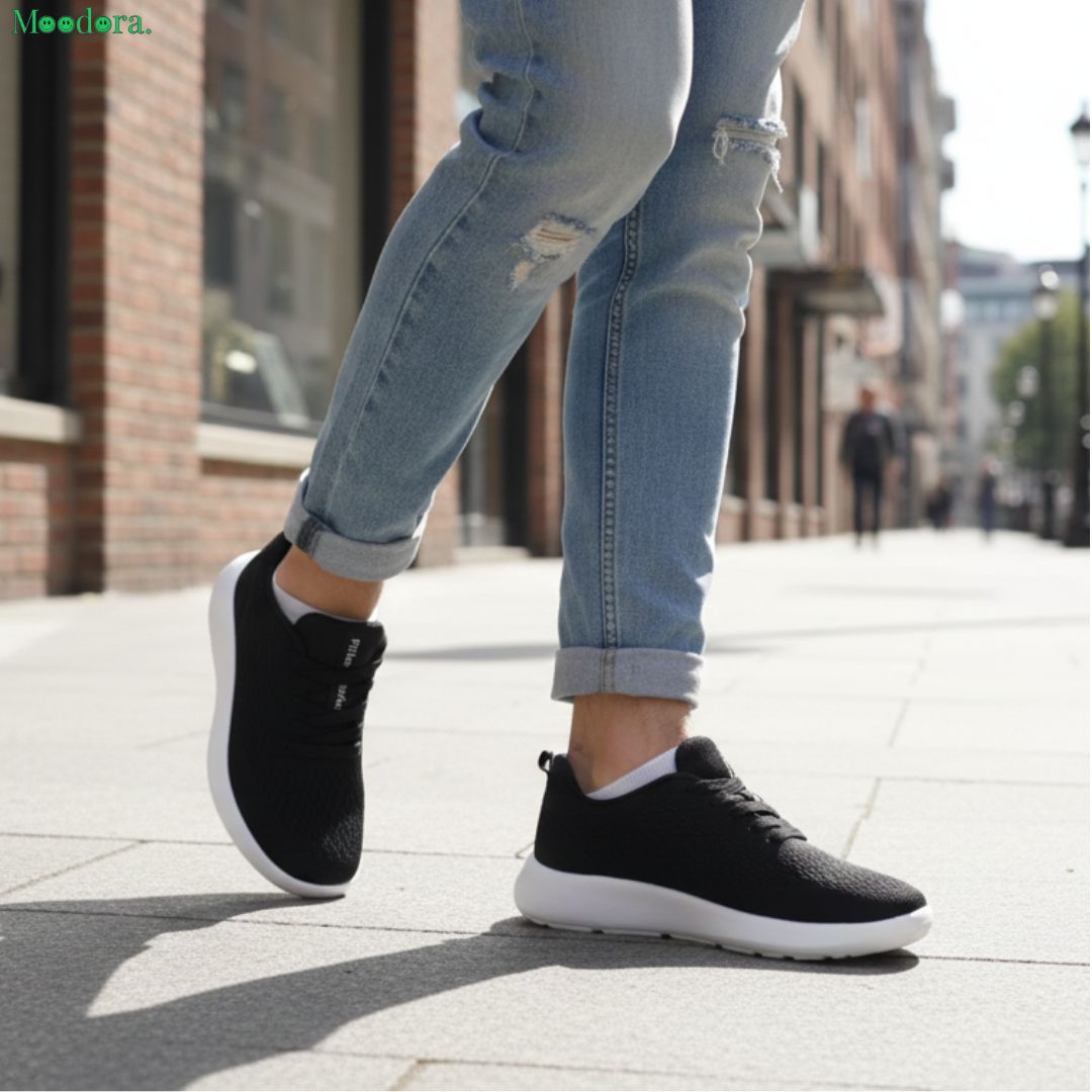 Moodora Men’s Lightweight Mesh Sneakers – Breathable Casual Shoes