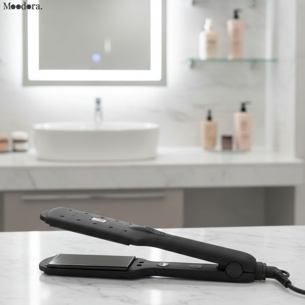 Moodora Visage Hair Straightener Ceramic Plates Adjustable Heat