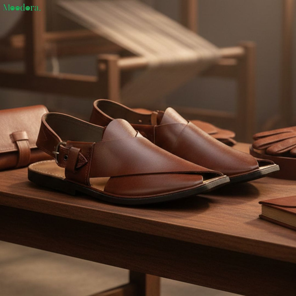 Moodora Charsaddah Special Leather U-Shape Chappal – Color Master