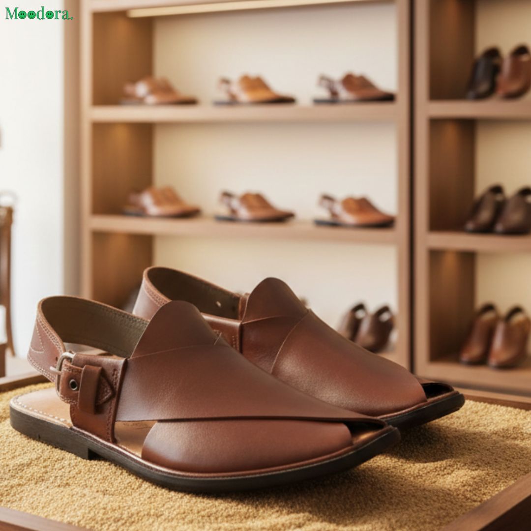Moodora Charsaddah Special Leather U-Shape Chappal – Color Master