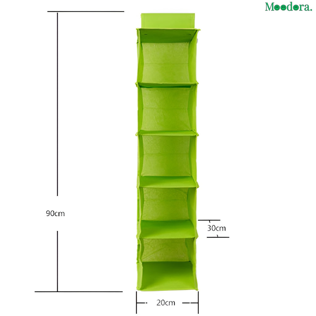 Moodora 5 Shelf Clothes Hanging Organizers Pant Organizer Wardrobe Section Storage Closet Organiser