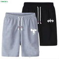 Moodora Pack of 2 Men’s Stripe Style Sports Shorts | Jersey Fabric