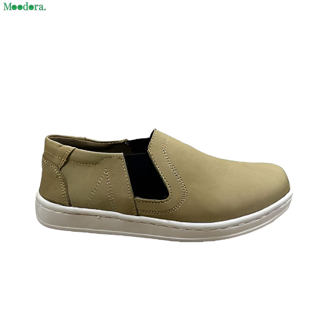 Moodora Neubic Cow Leather Sneakers for Men – Beige