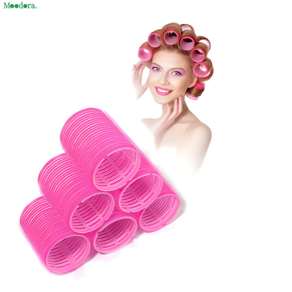 Moodora Magic Self-Grip Hair Rollers (12 Pcs) – DIY Styling Curlers for Effortless Curls