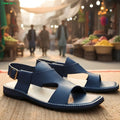 Moodora Men’s Premium Blue Panjadara Chappal – Handmade Leather