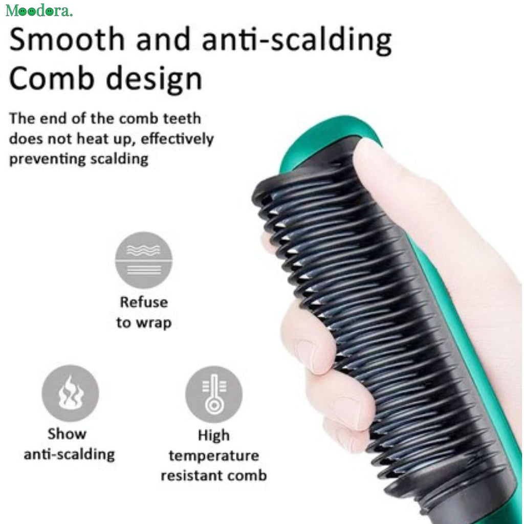 Moodora Hair Straightener Brush 6 Heat Modes