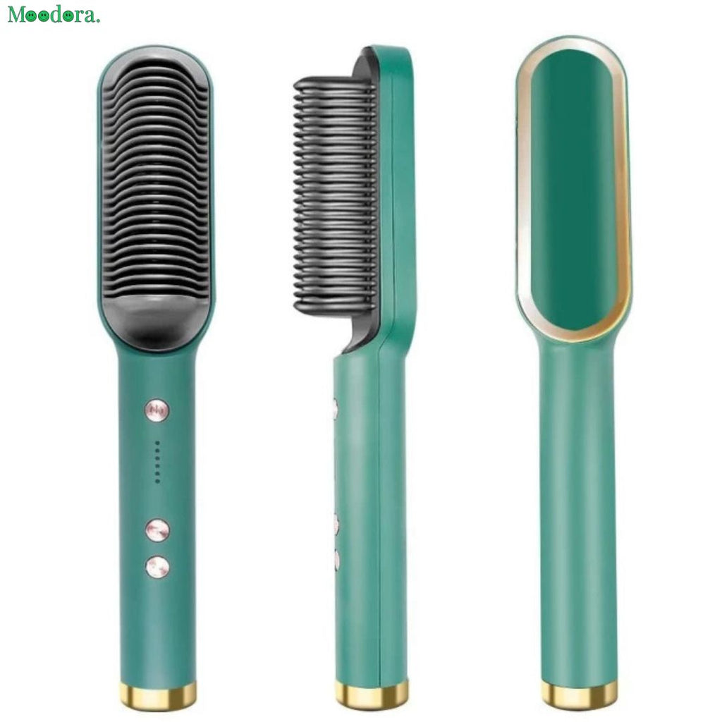 Moodora Hair Straightener Brush 6 Heat Modes