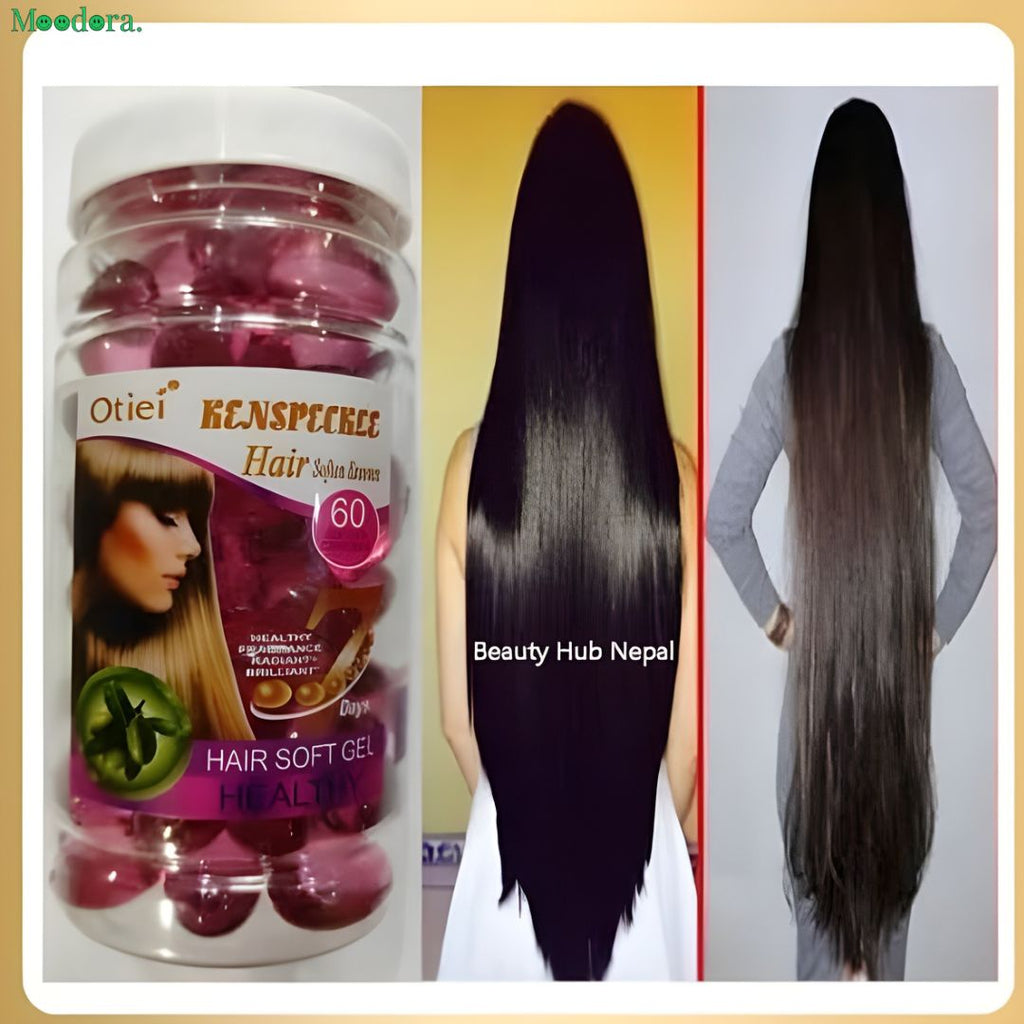 Moodora Hair Repair Capsules – Oil Treatment for Dry & Damaged Hair (60 Capsules)