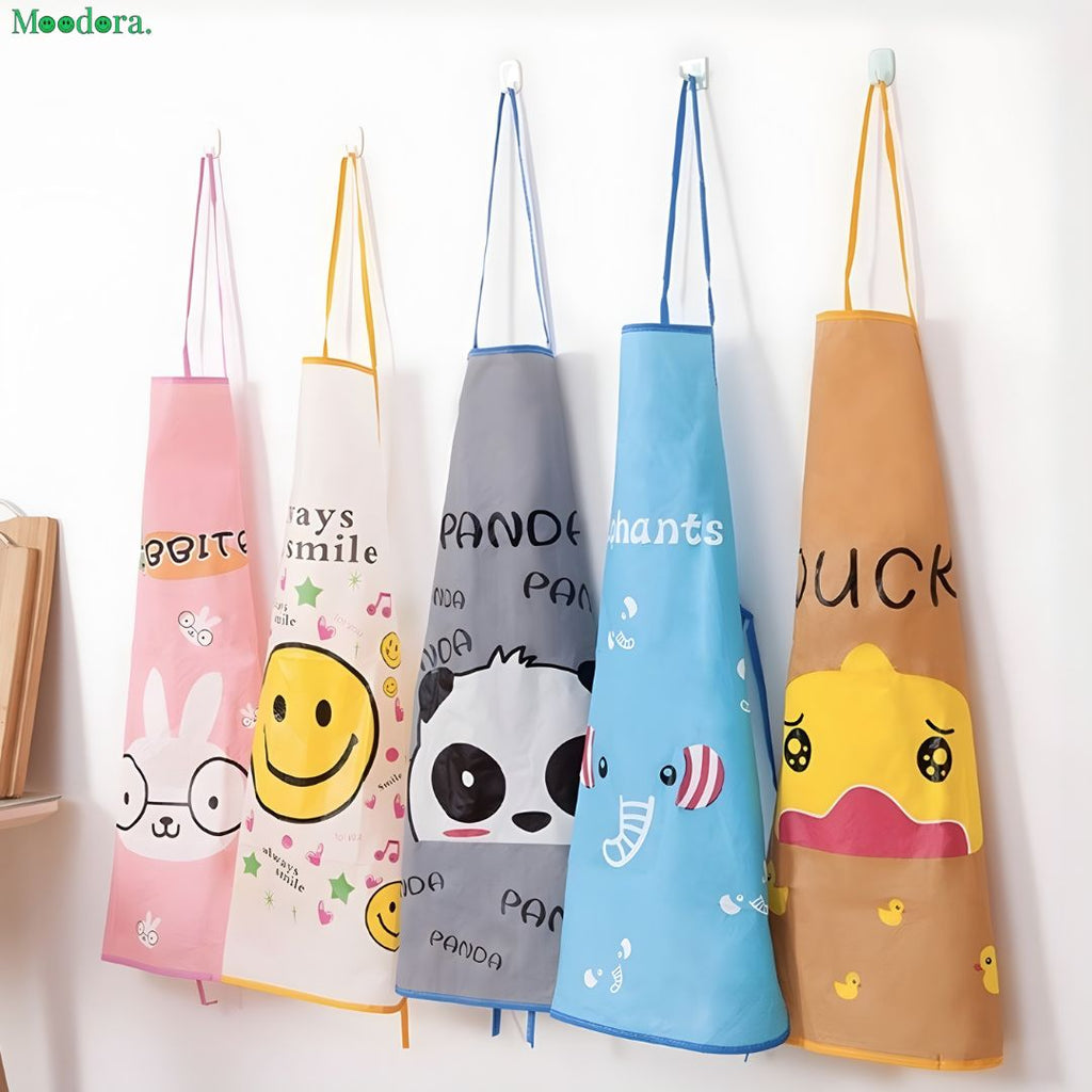 Moodora EVA Kitchen Apron – Soft & Elastic with Random Character Design