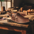 Moodora Brown Chocolate Zalmi Leather Sole Peshawari Chappal