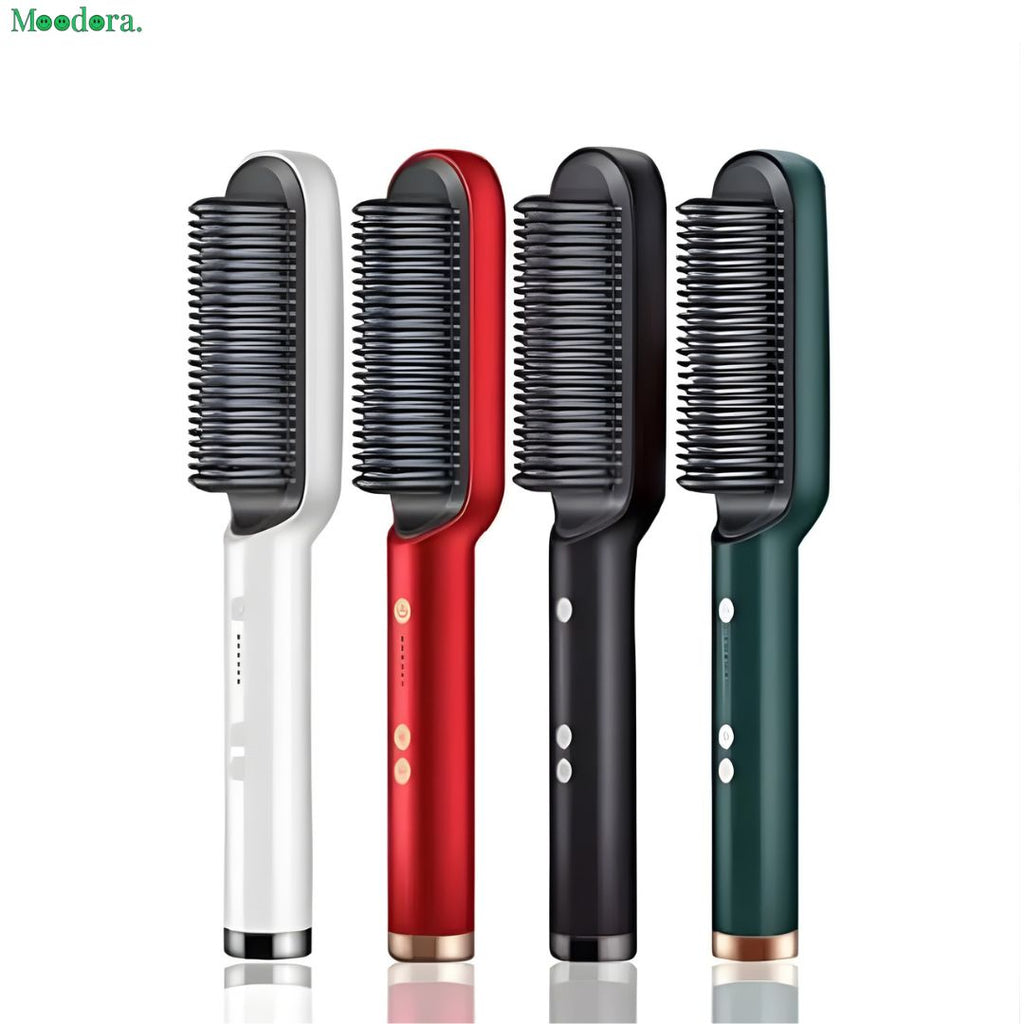 Moodora Hair Straightener Brush 6 Heat Modes