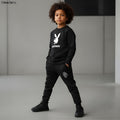 Moodora Kids Printed Fleece Tracksuit – Stylish Sweatshirt & Trouser Set for Boys & Girls