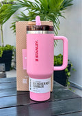 Moodora 40oz (1200ML) Insulated Stainless Steel Flip Straw Tumbler with Handle