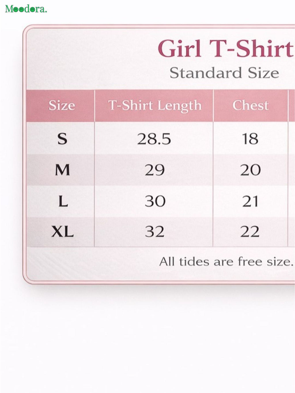 Moodora Girls Stylish Half Sleeve T-Shirt – Soft & Trendy