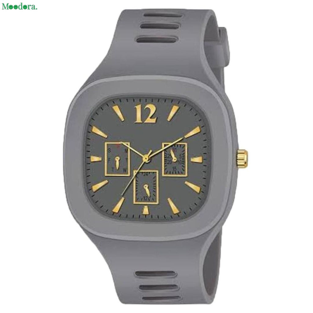 Moodora Silicone Analogue Men’s Watch – Casual &amp; Stylish Design