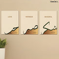 Moodora Set of 3 Wooden Wall Art Phototile Frames – 8x11 Inch Decorative Wall Décor