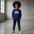 Moodora Kids OK Printed Fleece Tracksuit Set