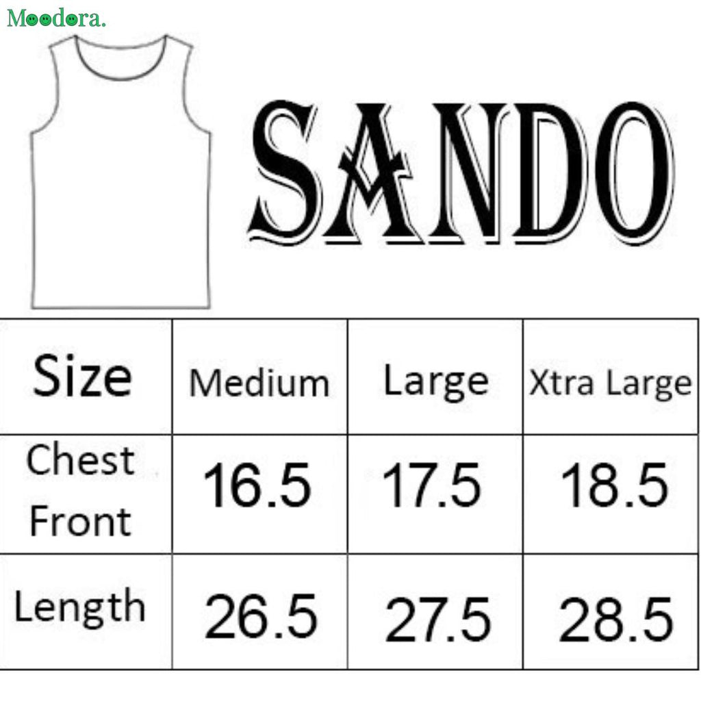 Moodora Men’s Top Tank Sando Vest – Breathable Gym & Summer Innerwear