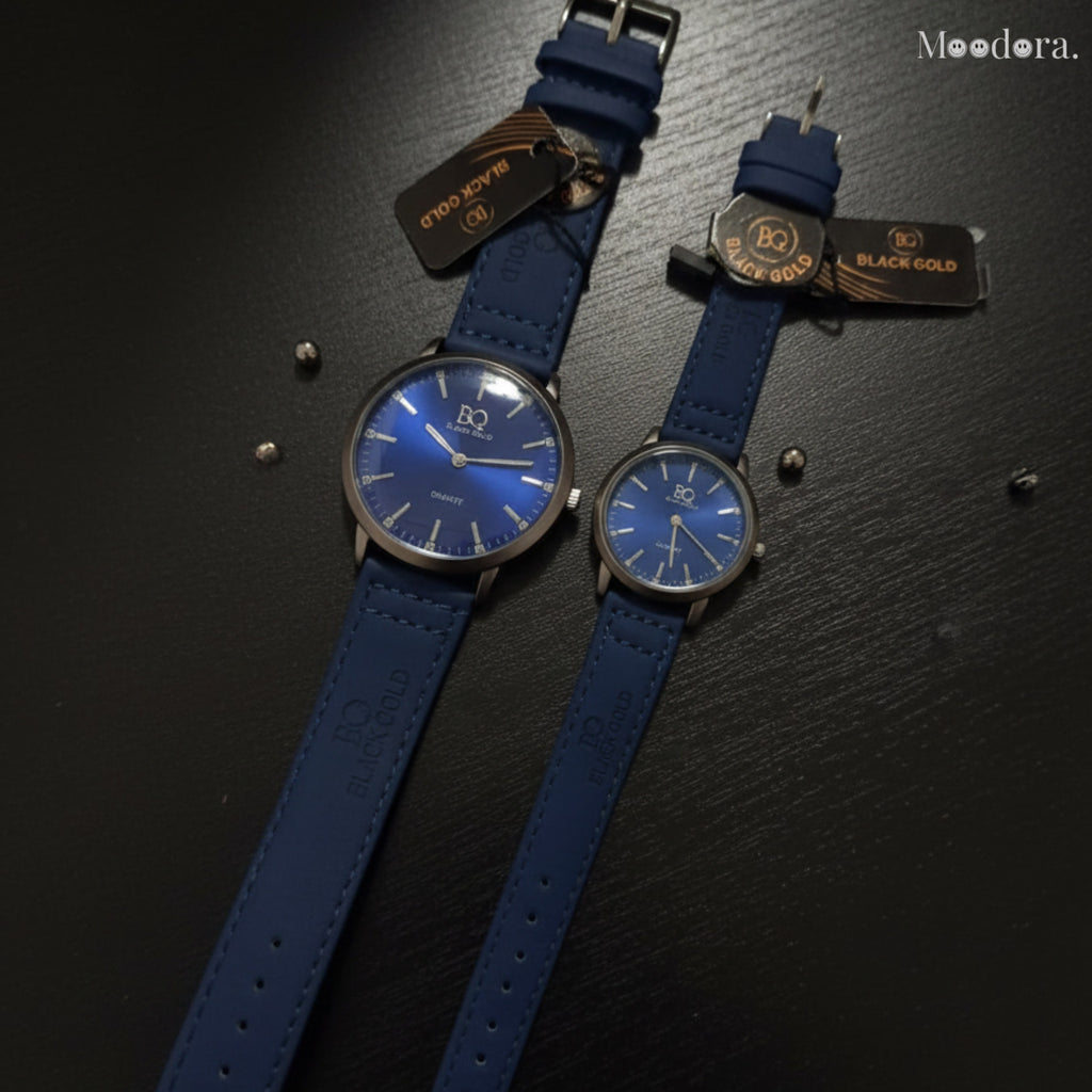 Moodora Pack of 2 Couple Watches – Men’s & Women’s Matching Set