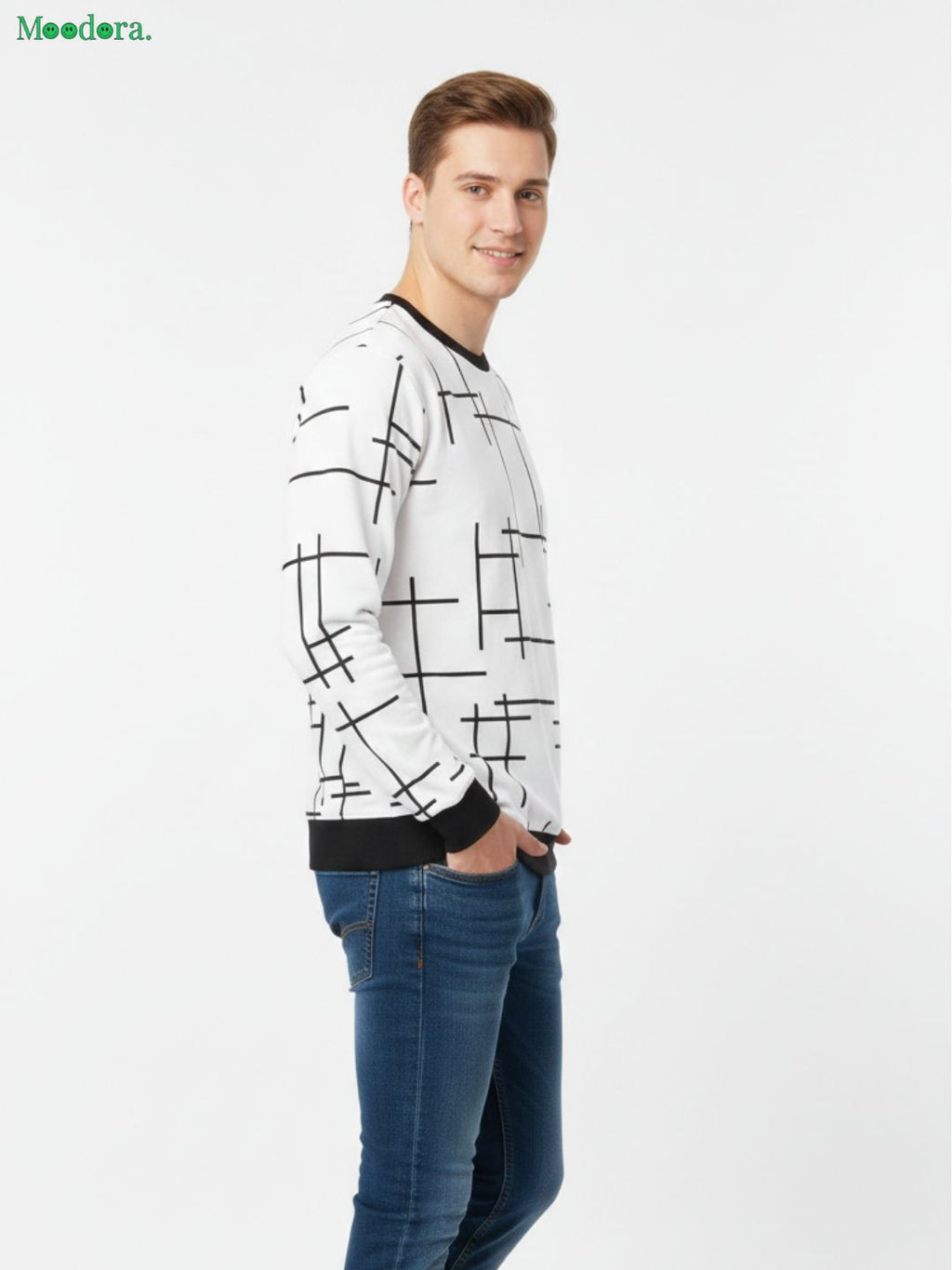 Moodora Stylish Boys Full Sleeve Printed T-Shirt – Trendy Casual Wear