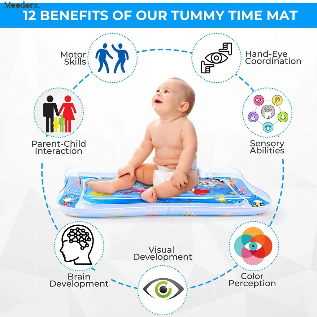 Moodora Baby Inflatable Water Play Mat – Tummy Time Fun