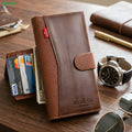 Moodora Genuine Leather Slim Bifold Wallet for Men