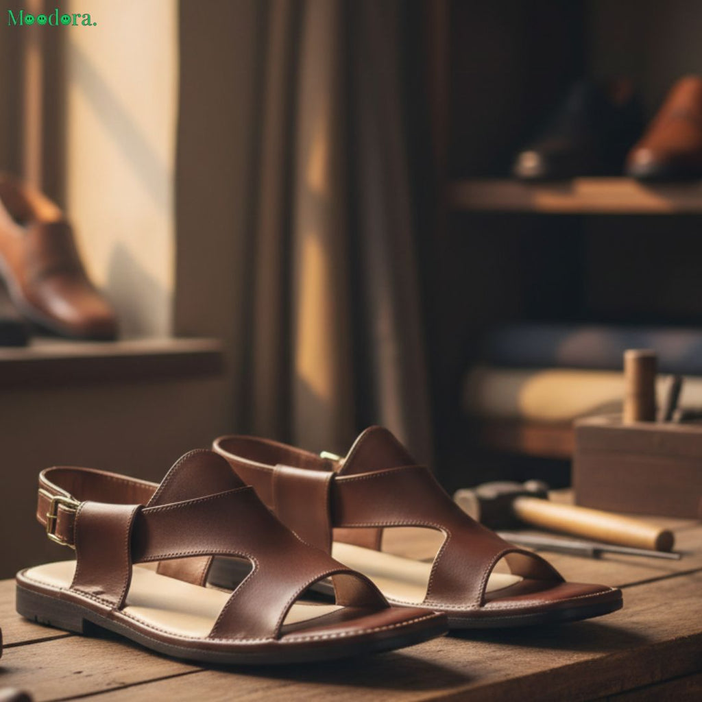 Moodora Pure Leather Panjadara Peshawari Chappal