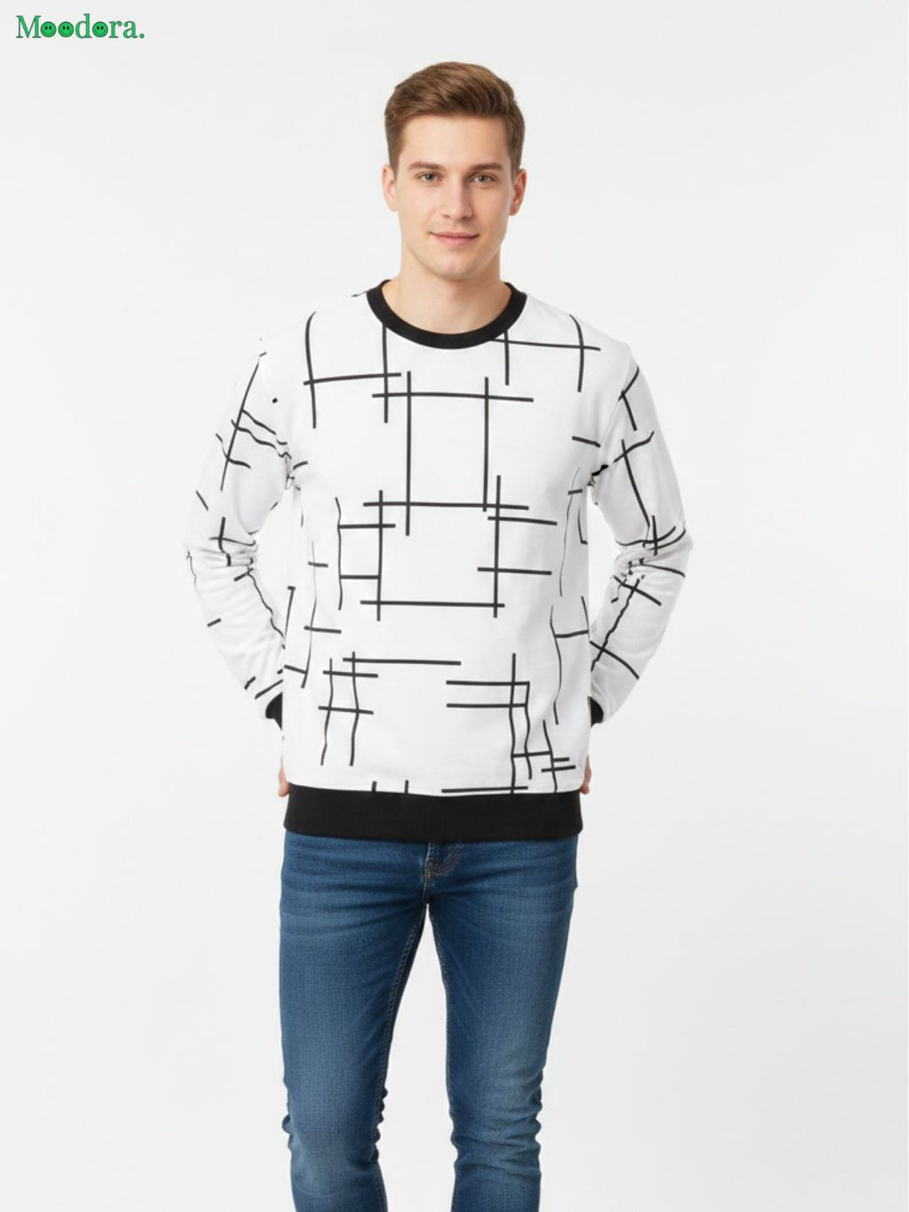 Moodora Stylish Boys Full Sleeve Printed T-Shirt – Trendy Casual Wear