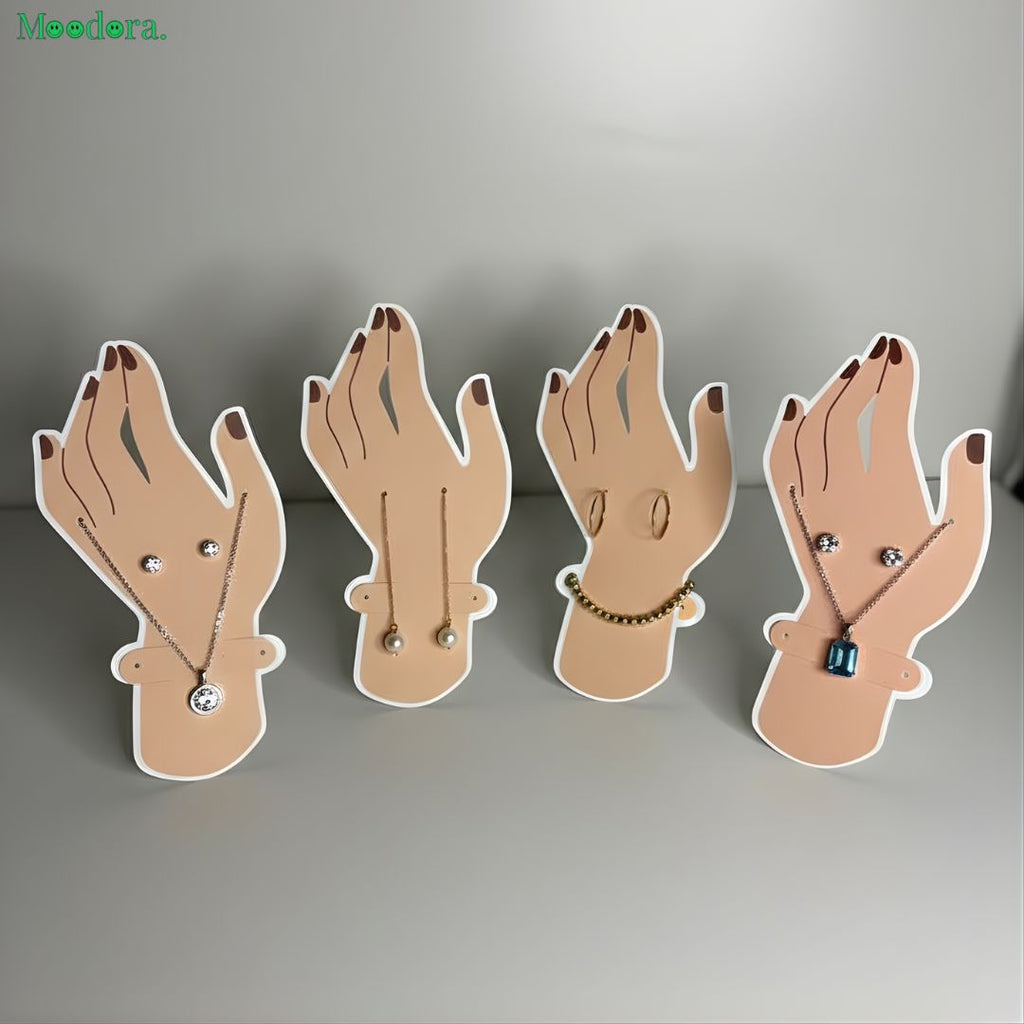 Moodora Jewelry Display Cards – Pack of 4 Elegant Organizer Cards
