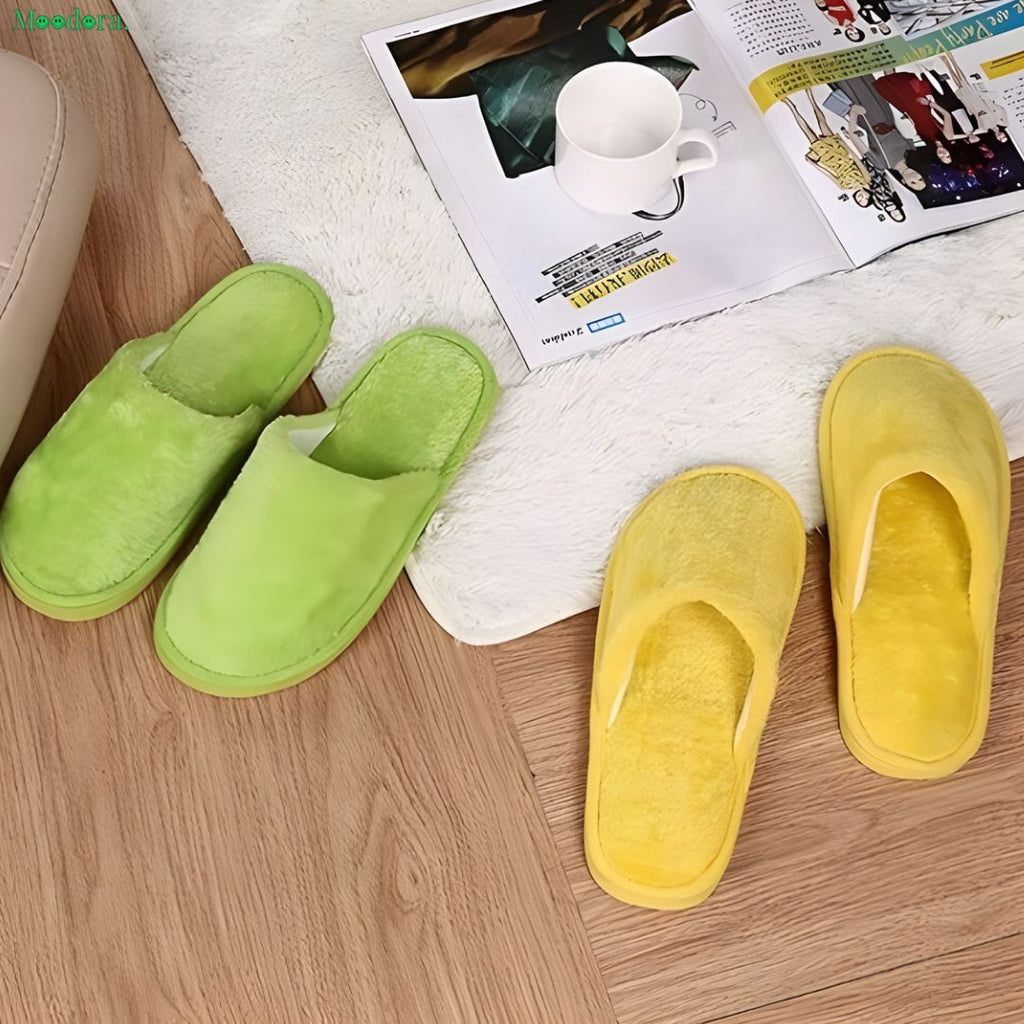 Moodora Soft Cotton Indoor Slippers – Comfortable Multicolor House Slippers