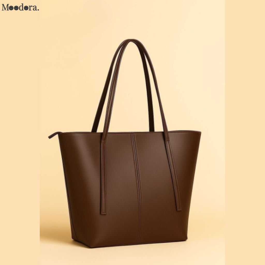 Moodora Elegant Tote Handbag – Premium Smooth Finish Daily Carry Bag