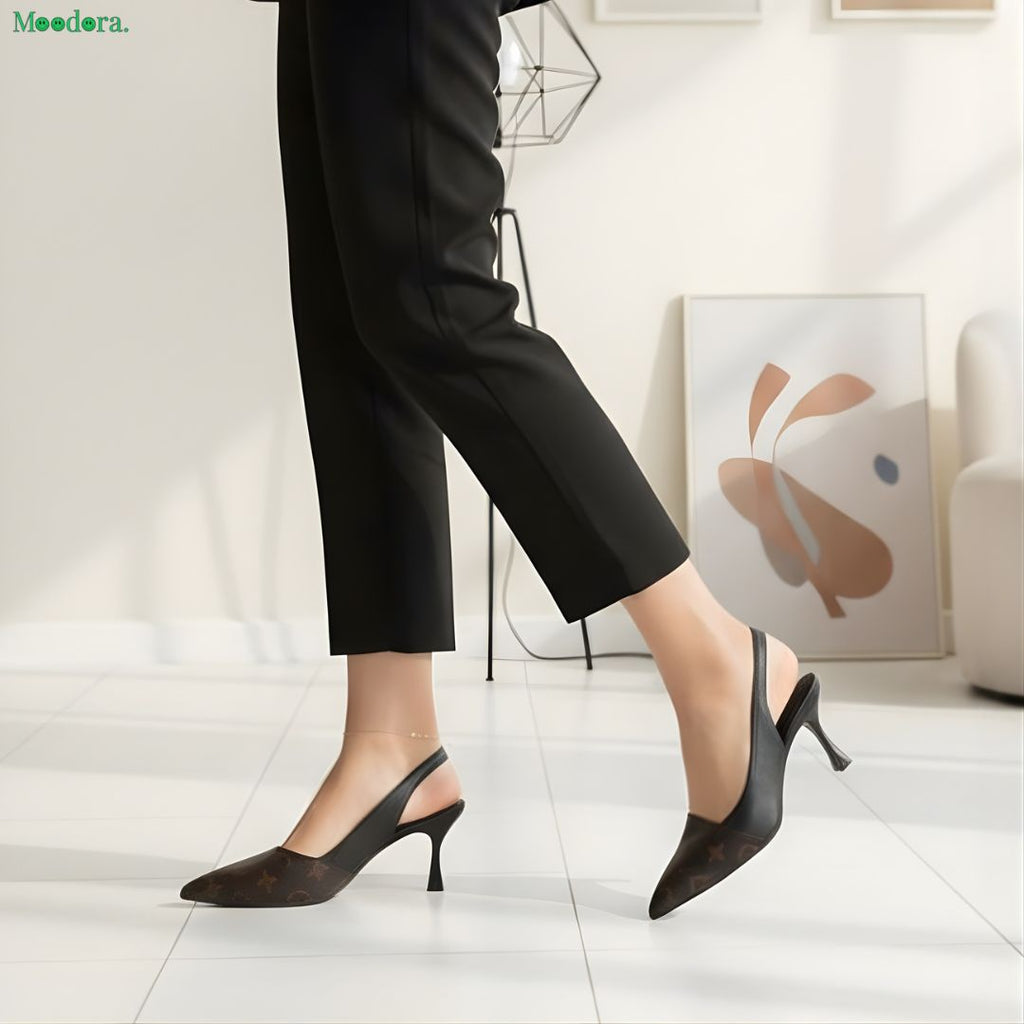 Moodora Louis Vuitton Cherie Slingback Pumps – Elegant Designer Heels for Women