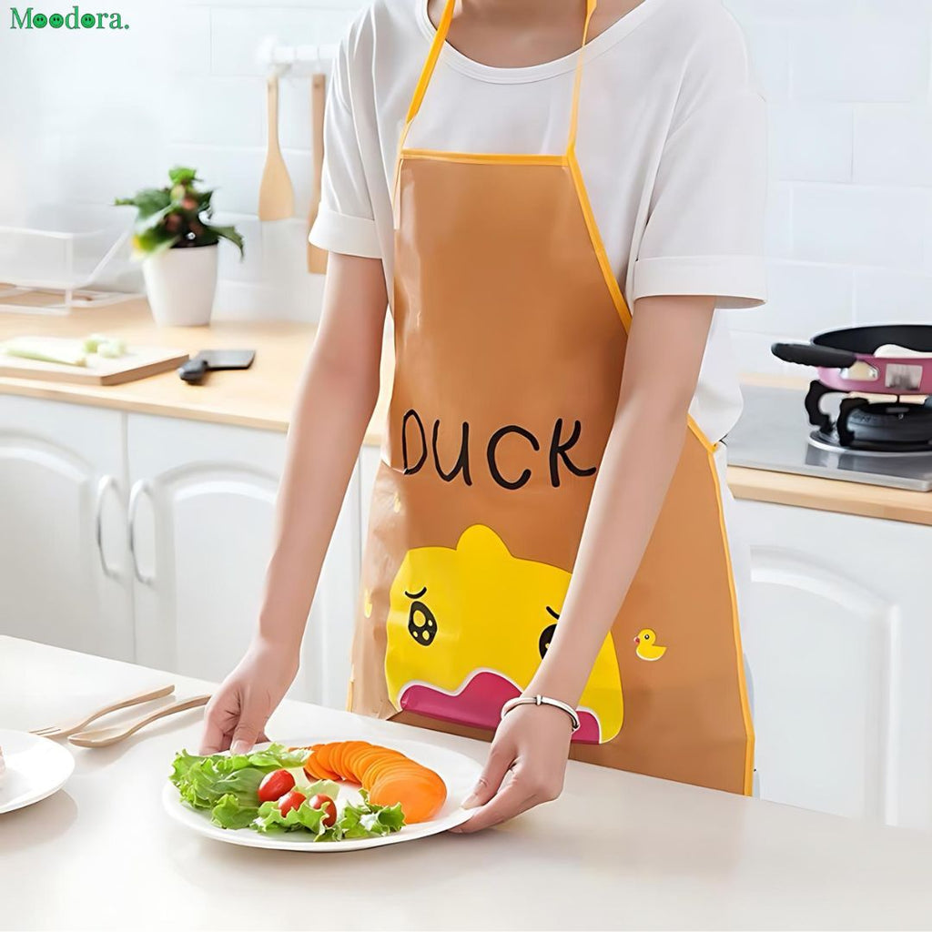 Moodora EVA Kitchen Apron – Soft & Elastic with Random Character Design