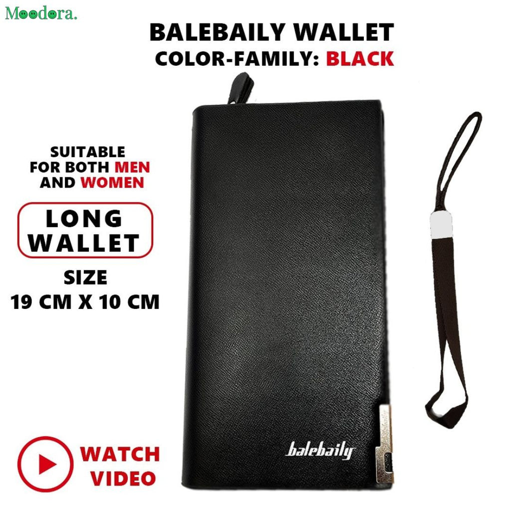 Moodora Balebaily Premium Black Long Wallet