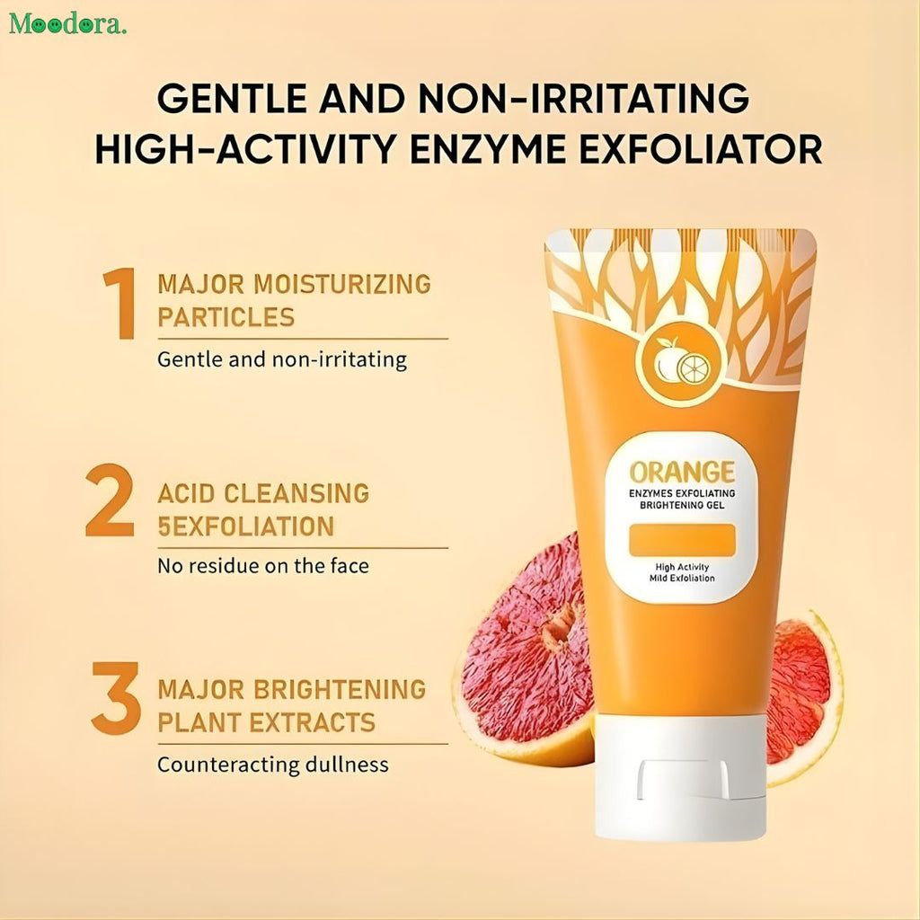 Moodora Orange Enzyme Exfoliating Gel – Brightening & Dead Skin Removal