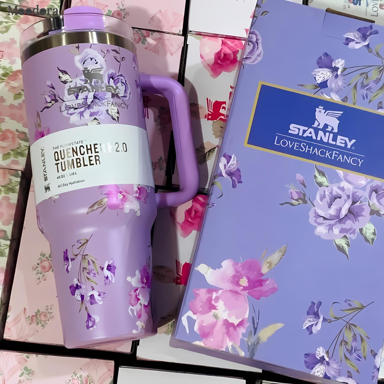 Moodora 40oz Printed Stainless Steel Tumbler – Premium Insulated Travel Cup (1200ml)