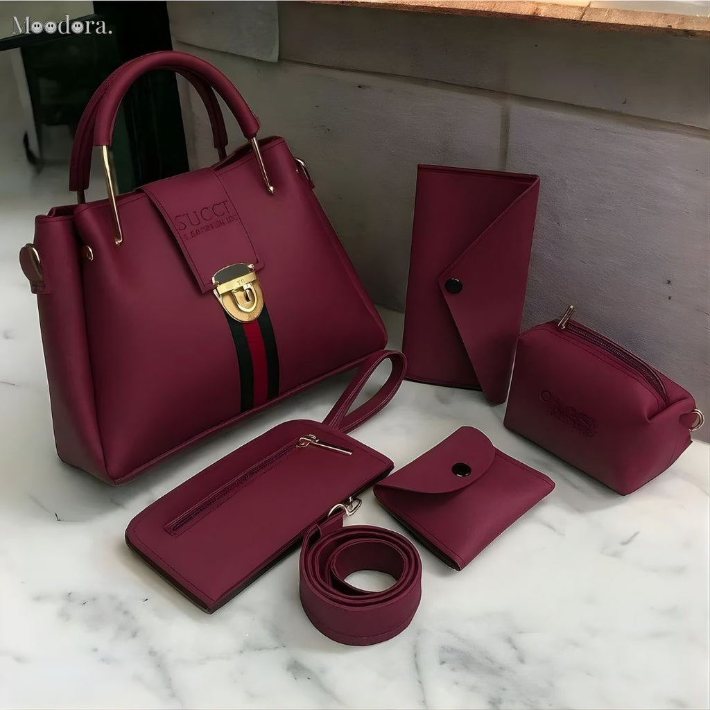 Moodora 5 Pieces Handbag Set