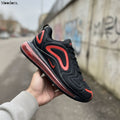 Moodora Air Max 720 Style Sneakers – Black & Red Comfortable Sport Shoes