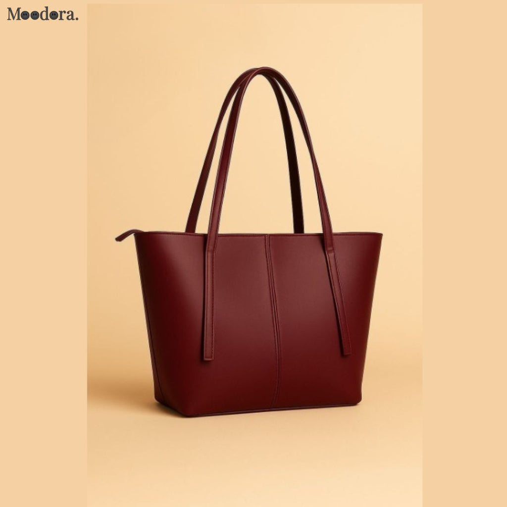 Moodora Elegant Tote Handbag – Premium Smooth Finish Daily Carry Bag