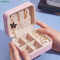 Moodora Portable Jewelry Storage Box – Leather Travel Organizer