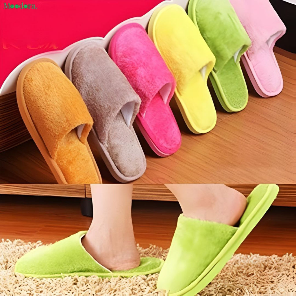 Moodora Soft Cotton Indoor Slippers – Comfortable Multicolor House Slippers