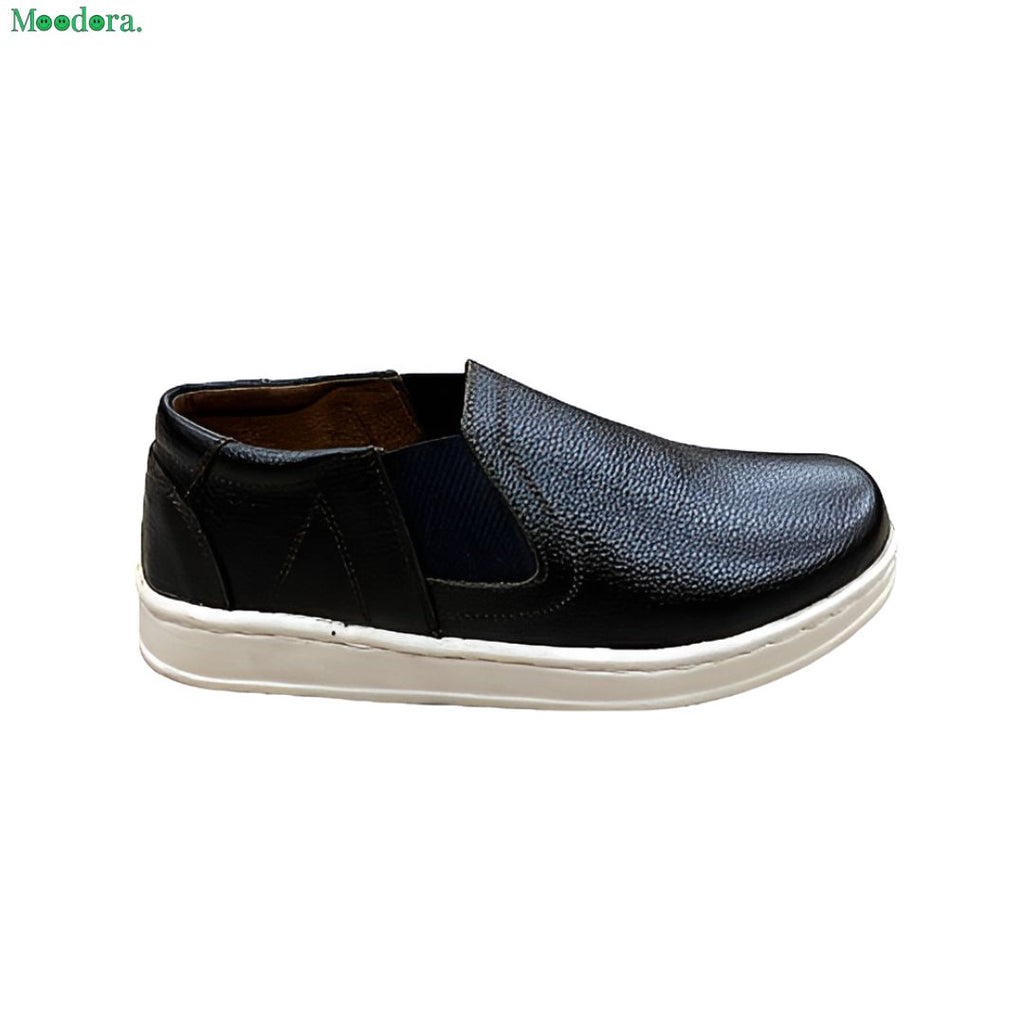 Moodora Men’s Cow Leather Sneakers – Dark Chocolate Brown