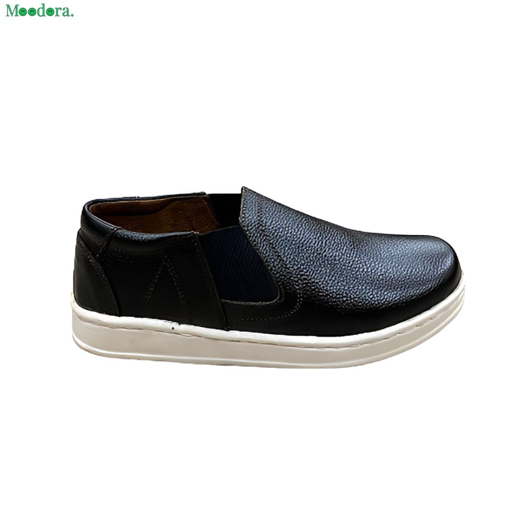 Moodora Men’s Cow Leather Sneakers – Dark Chocolate Brown