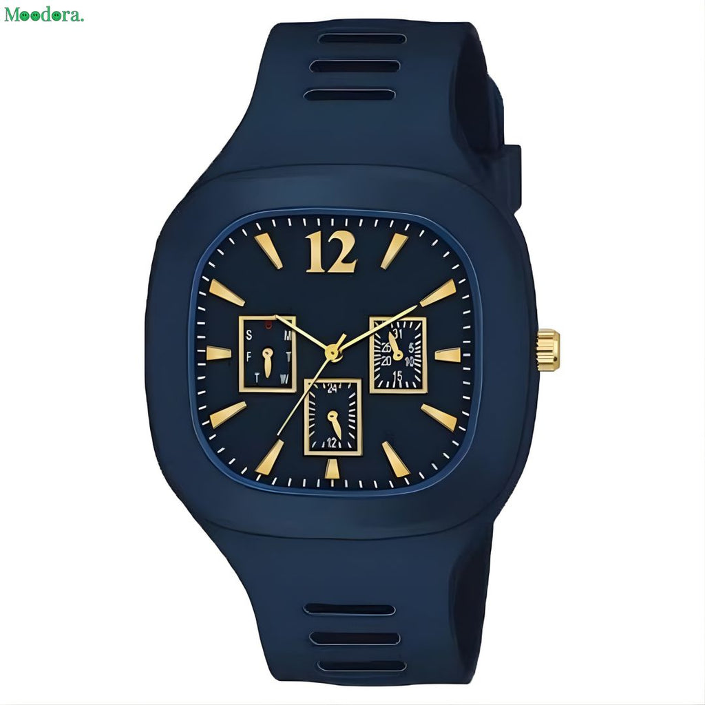 Moodora Silicone Analogue Men’s Watch – Casual &amp; Stylish Design