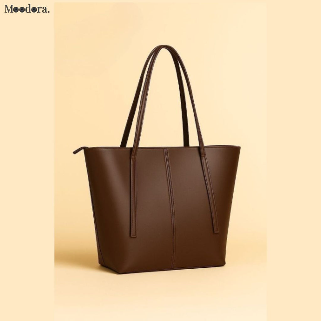 Moodora Elegant Tote Handbag – Premium Smooth Finish Daily Carry Bag