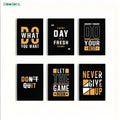 Moodora set of 6 sticky wooden frames for home office wall decore
