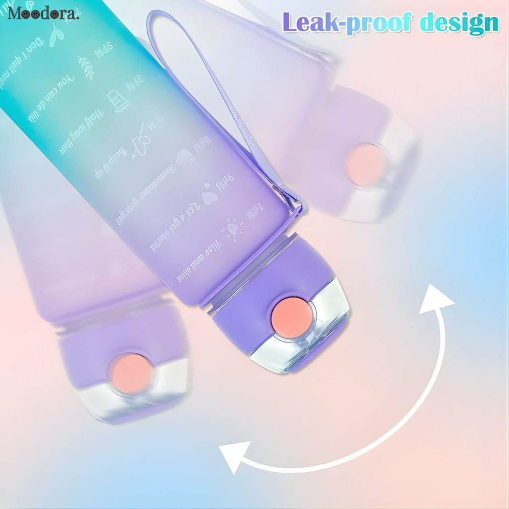 Moodora 3-Piece Sports Water Bottle Set