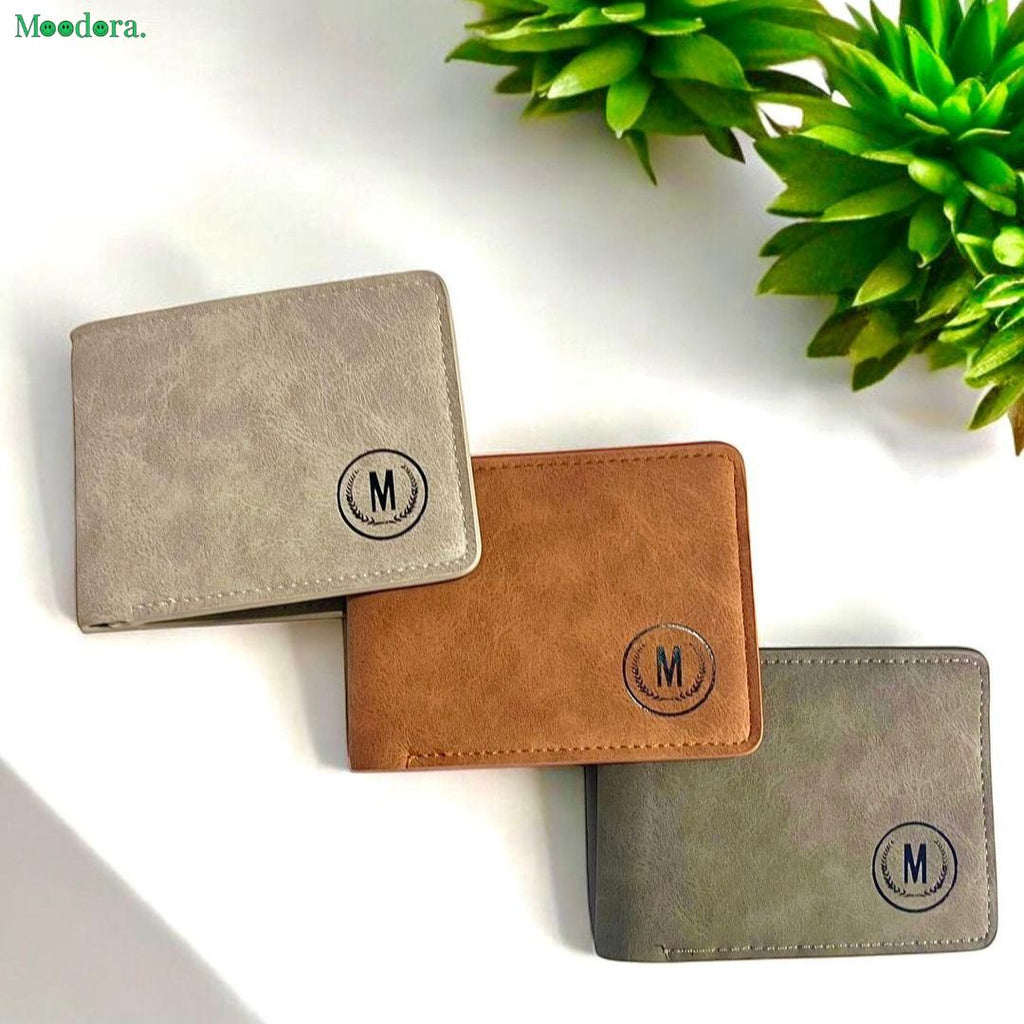 Moodora Men’s Premium Rubber Wallet | 6 Card Slots &amp; Dual Cash Compartments