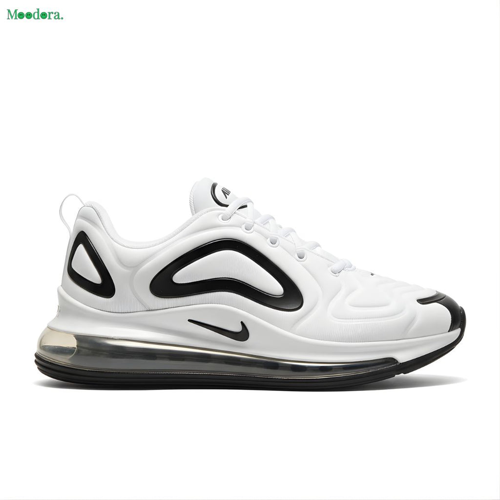 Moodora Air Cushion Sports Shoes for Men – Premium Comfort (White/Black)